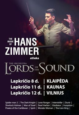 LORDS OF THE SOUND "The Music Of Hans Zimmer» poster