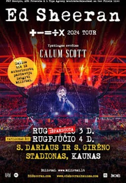 Ed Sheeran, +-=÷× 2024 Tour poster