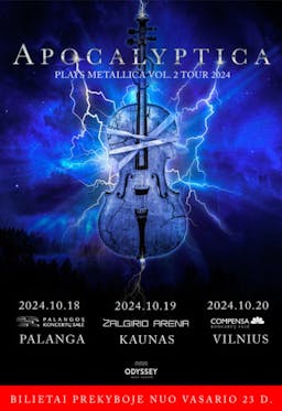 Apocalyptica „PLAYS METALLICA VOL. 2 TOUR 2024“! poster